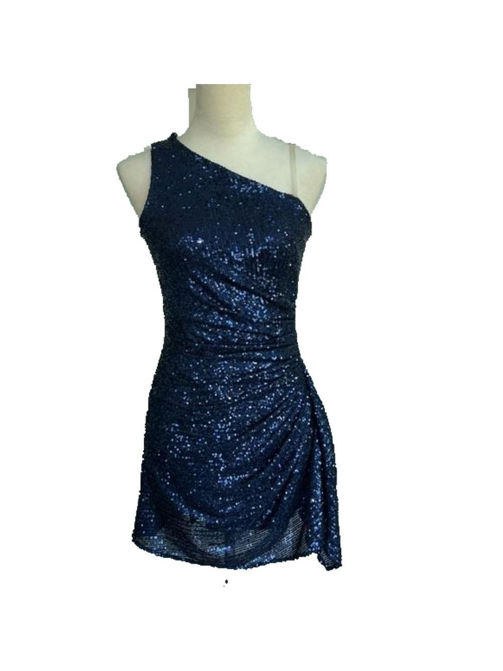 Navy Blue Sequin Prom Dress: Size Small